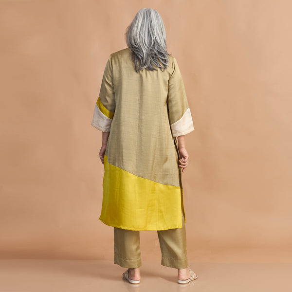 ZARA Tunic Set - Marigold Yellow & Green