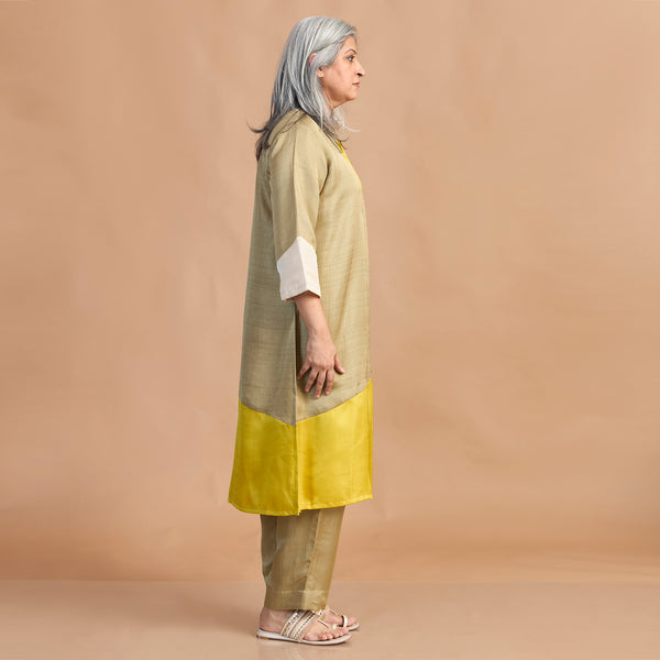 ZARA Tunic Set - Marigold Yellow & Green