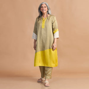 ZARA Tunic Set - Marigold Yellow & Green