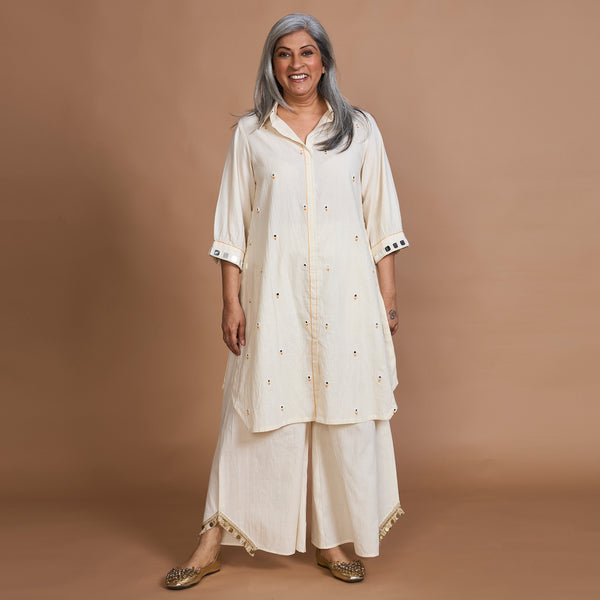 Anushka Tunic Set -Ivory
