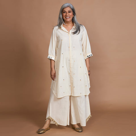 Anushka Tunic Set -Ivory
