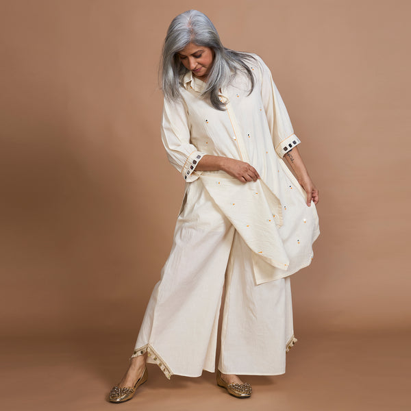 Anushka Tunic Set -Ivory