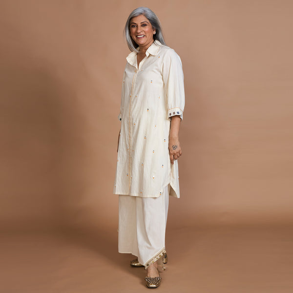Anushka Tunic Set -Ivory