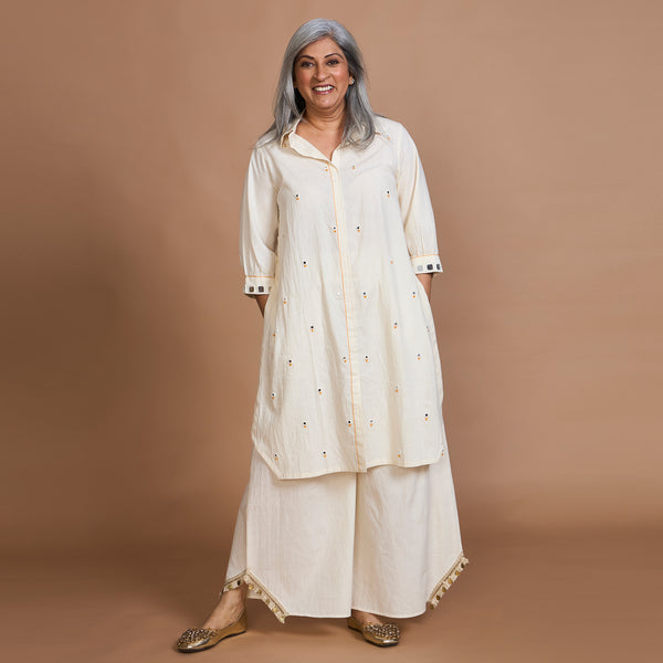 Anushka Tunic Set -Ivory