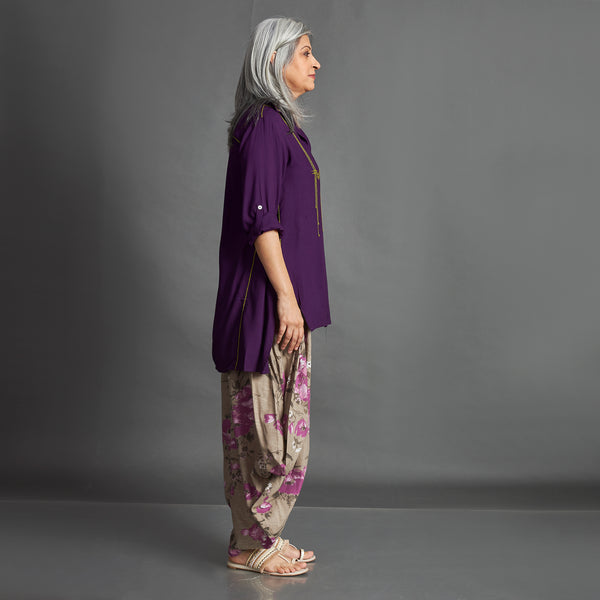 UMI GORO Set - Purple Grey Print