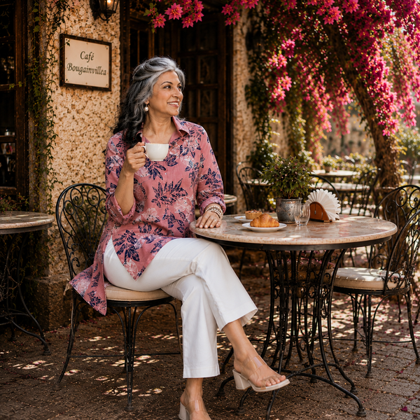 UMI Shirt - Vintage Rose Printed Linen