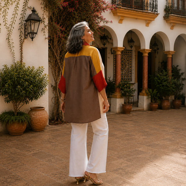 GIN Oversize Shirt - Jaisalmer Sunrise