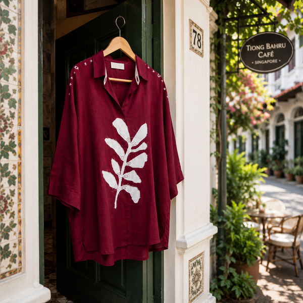 GIN Oversize shirt - Dark Red