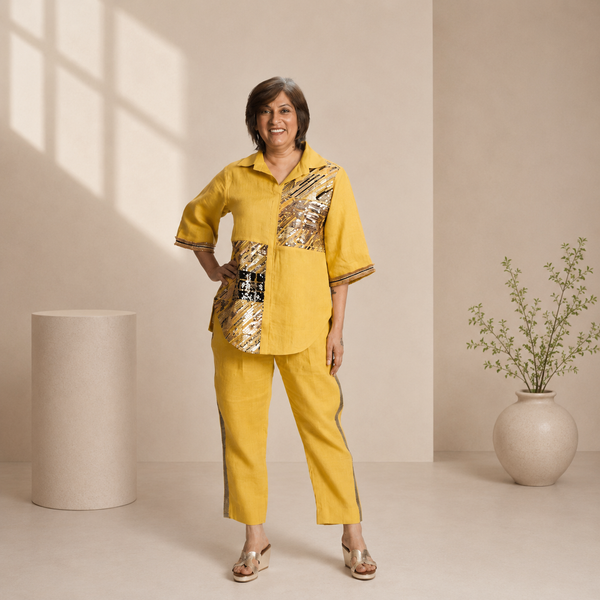 SHIREEN SIMI Sequin Embroidery Set - Golden Ochre