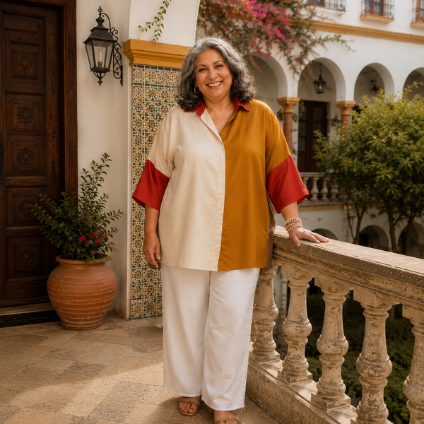 GIN Oversize Shirt - Jaisalmer Sunrise