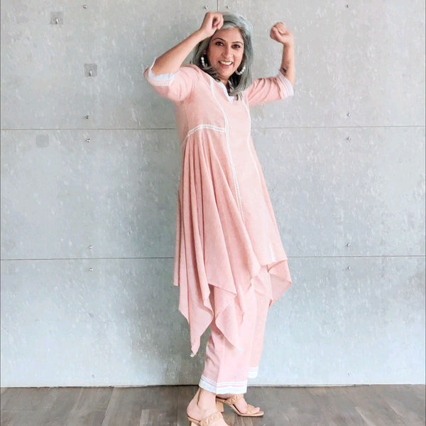 Koi Tunic with Simi Pants - Light Pink