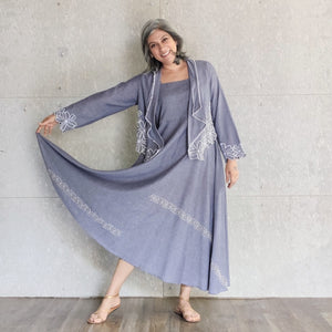 Melia Dress with Rica Jacket - Chambray