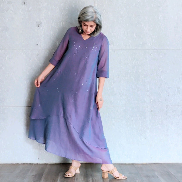 Mirai 2 layered Dress - Mauve