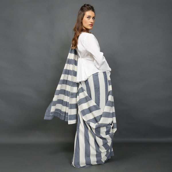 Handloom striped sari from O Layla's Samsara collection