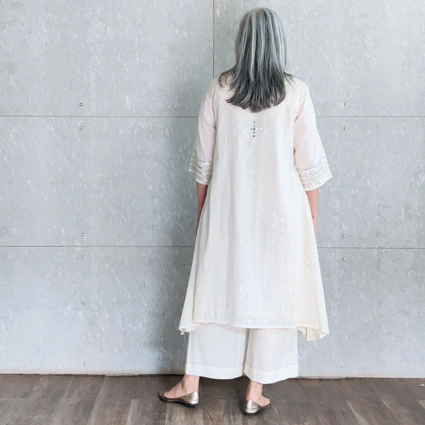 Yoshiko Asymmetrical Tunic ONLY  - Ivory (LAST PIECE)